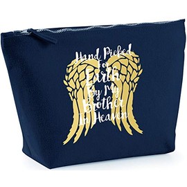 Hippowarehouse Hand picked for earth by my brother in heaven printed make up cosmetic wash bag 18x19x9cm