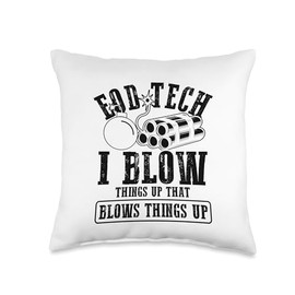 Explosive Ordnance Disposal Technician Military EOD Tech Throw Pillow