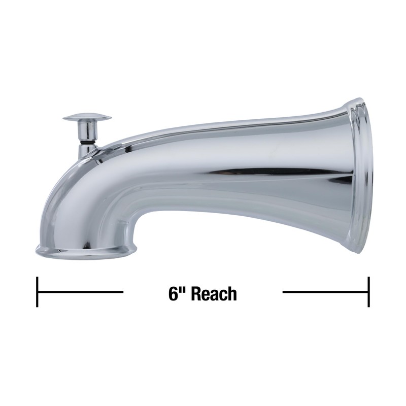 DANCO Decorative Bathtub Faucet Spout with Pull Up Diverter |