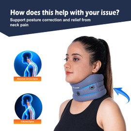 Wonder Care Soft Neck Brace, Neck Brace, Adjustable Collar, Neck Support Brace for Sleeping, Neck Brace for Neck Pain and Support for Women & Men