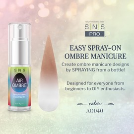 SNS Healthy Natural Nails SNS Air Ombre Nail Spray Powder (Brown Tan, AO040) - Nail Art Manicure Designs Using Spray-On Tech - For Beginner Nail Techs & DIY Enthusiasts - Works With Dip Powder, UV Gel & Acrylic