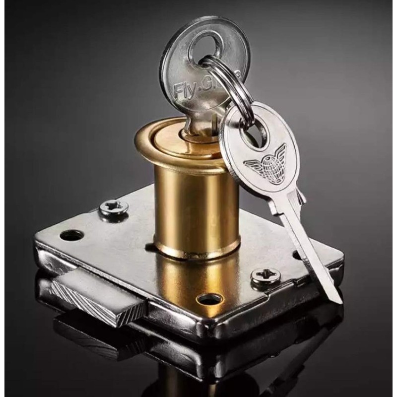 SAUTOP Cabinet Lock - 1Set Carbon Steel Solid Rectangle Base