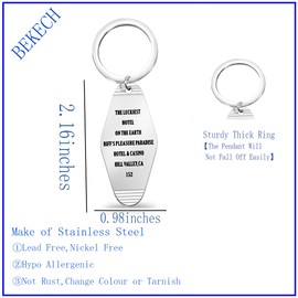 BEKECH Back to Future Musical Themed Gift Musical Inspired Keychain Key Tag Broadway Musical Merch Theatre Staff Gift (silver)