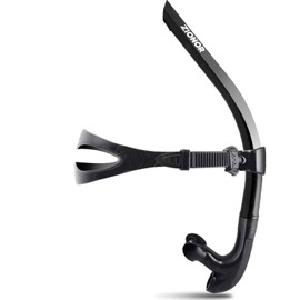 ZIONOR T1 Snorkel Lap Swimming Swimmer Training Diving Snorkeling Comfortable Mouthpiece One-Way Purge Valve for Pool Open Water - Black