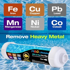 H&G Lifestyles Filtro de hierro de metal pesado para manguera de jardín, filtro de manguera para llenar bañera de hidromasaje, piscina, s...