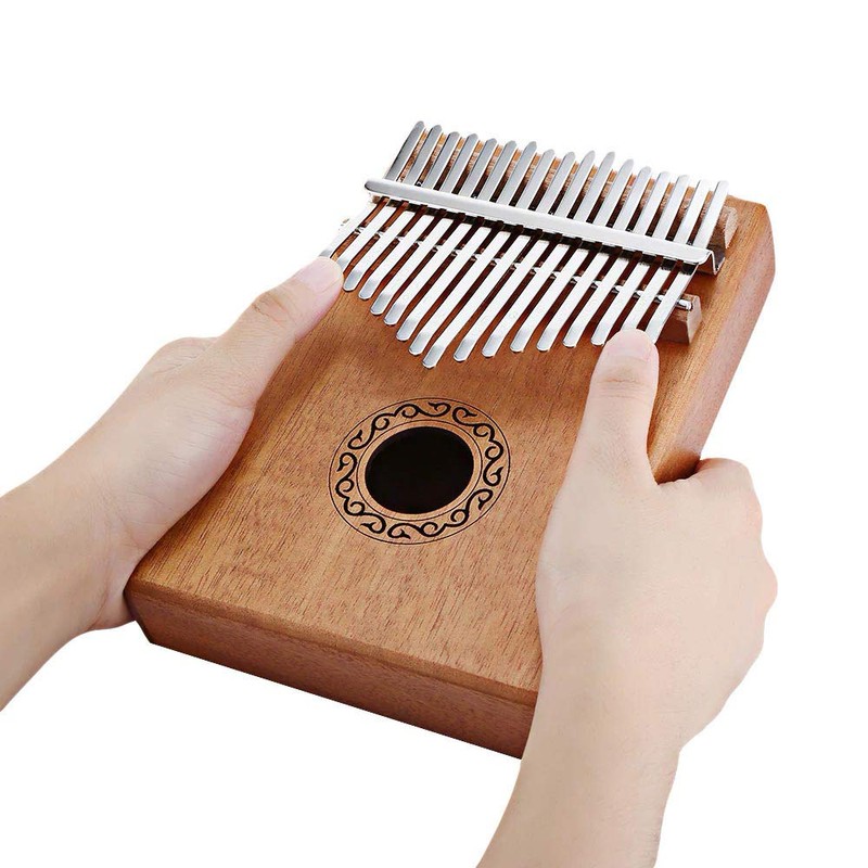 zmart 17 Keys Kalimba Thumb Piano Wood Mahogany Body Tune