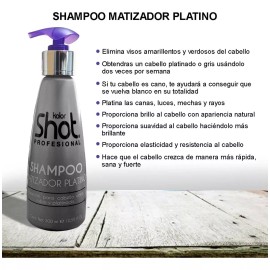 Kolor Shot Shampoo Matizador Plata Para Cabello Amarillo Beige Y Blanco