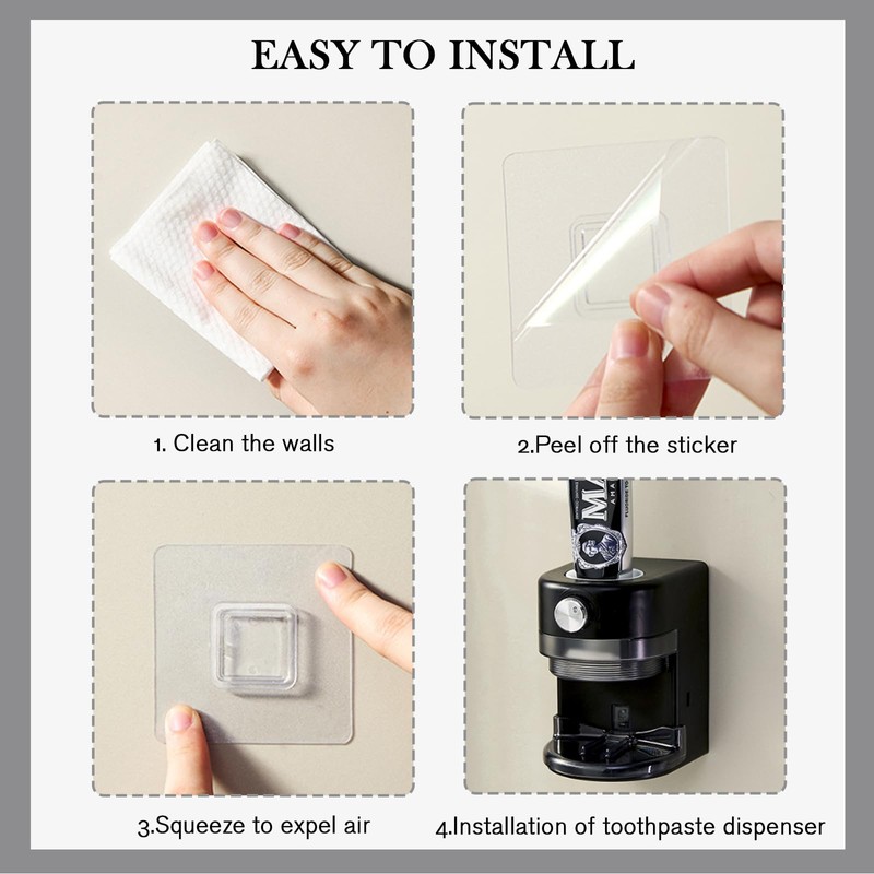 AVEKI Automatic Toothpaste Dispenser, Electric Toothpaste Dispenser for Bathroom, Wall