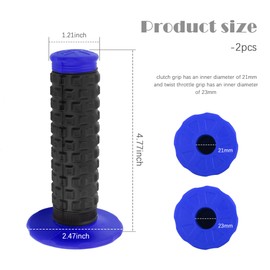 Dirt Bike Grips,7/8'' Motorcycle Grips,Non-Slip Motorcycle Parts Motorcycle Handlebar Grips,PU Pro Taper Pillow Top Grips Dirtbike Accessory Parts for Handle Bar Grips (Blue)