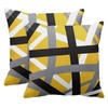 Emvency Set of 2 Throw Pillow Cover Yellow Black Stripes