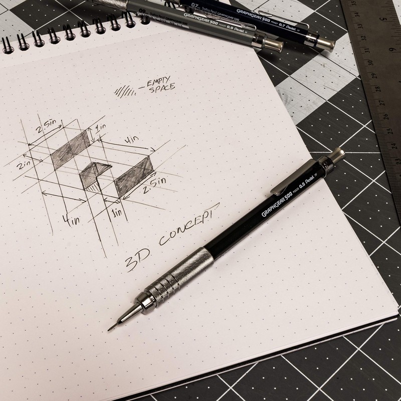 Pentel Drafting Kit with Graph Gear 500 Automatic Drafting Pencil,