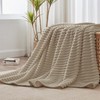 BEDELITE Fuzzy Throw Blanket for Couch - Beige Fluffy Cozy