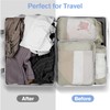 RisetoFame Compression Packing Cubes, Mesh Luggage Storage Bags, Expandable Travel