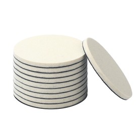 Lanties 10 Pcs 5 Inch Wool Polishing Pads, Wool Felt Buffing Wheels Polishing Pads Flocking Hook & Loop Back for Random Orbital Sander