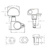 Acoustic Guitar Closed String Tuning Pegs 3L 3R Tuning Key
