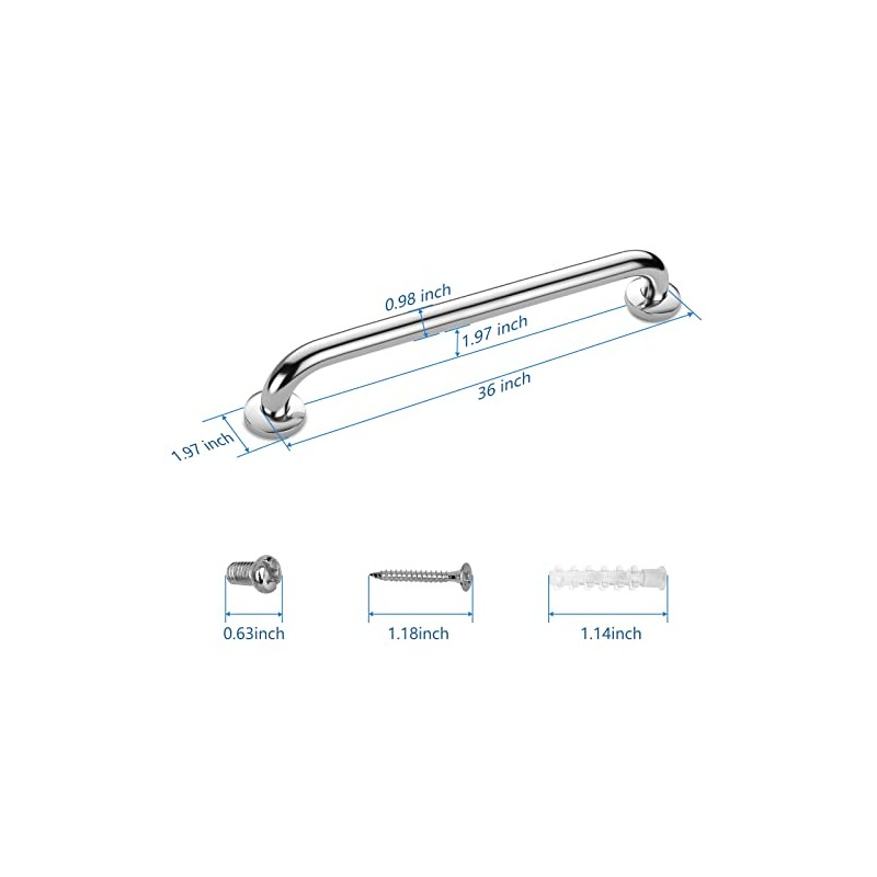 Gotega Shower Grab Bar 2 Pack,Stainless Steel Bathroom Grab Bar