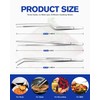 Fine Cooking Tweezers Set, Professional Stainless Steel Food Tongs, Kitchen