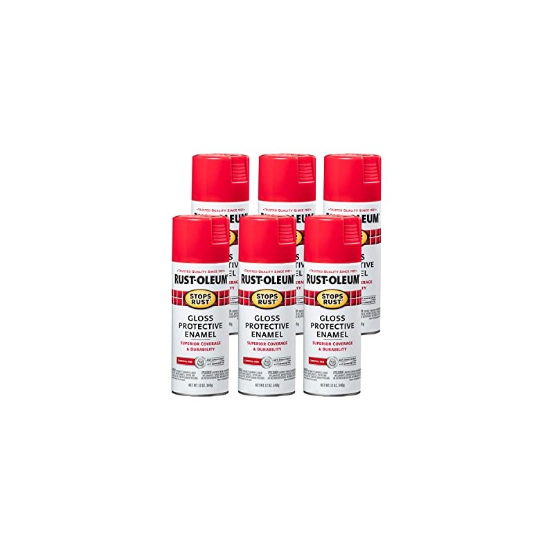 Rust-Oleum 7763830-6PK Stops Rust Spray Paint, 12 oz, Gloss Carnival