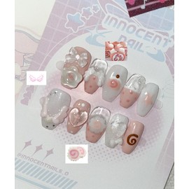 Cozy Garden Handmade Nail Tips - Square / 코지 가든 수제네일팁 - 스퀘어