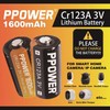 PPOWER CR123A Lithium 3V Photo Disposal Batteries with Battery Storage