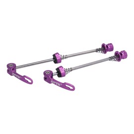 2pcs Bicycle Quick Release Hub Skewers Aluminum Alloy MTB Road Cross Bike Light Weight High Strength High Toughness (Purple)