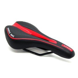 INION - Gel Bicycle Seat Bicycle Saddle Mountain Bike Touring Saddle Colour: Red / Black