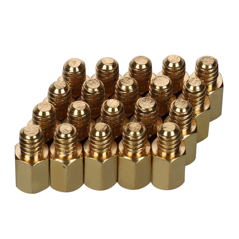 HanTof 6-32 Brass Motherboard Standoffs,ATX Case Standoffs, ATX Standoff for