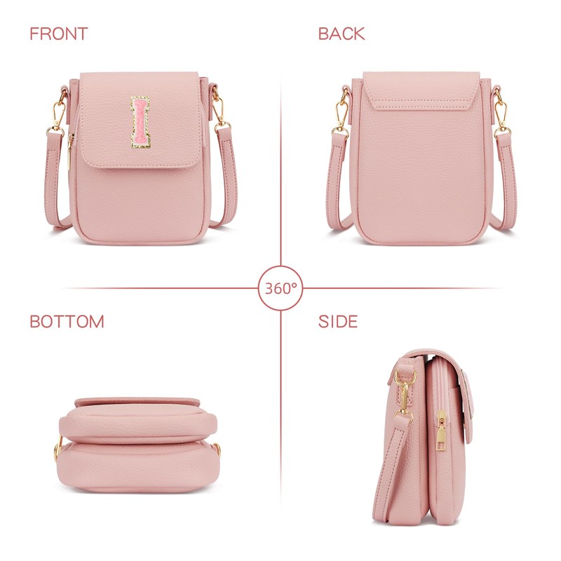 CLOUDWINGS Gift for Girls Small Initial Crossbody Bag for Teens
