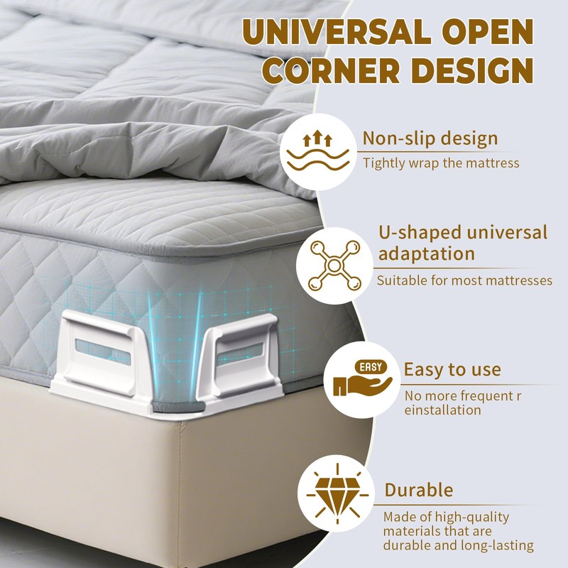 OEH Sheet Holders, Bed Sheet Holders for Corners, Fitted Sheet
