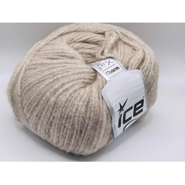 Light Camel, Silver Charm - DK Weight Metallic Sparkle, Mohair Wool Acrylic Nylon Blend Yarn with Sparkle 50 Grams (1.75 Ounces) 200 Meters (218 Yards)