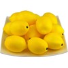 Fxieng 6 Pcs Yellow Mini Lemon Decor Fake Fruit Home