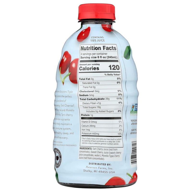 Antioxidant Solutions 100% Triple Cherry Juice - No Added Sugar
