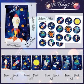NlsqEU Space Party Bags, Space Children's Birthday, Astronaut Birthday, Gift Bags, Bookmarks, Necklaces, Snap Bracelet, Stickers, Key Chains, Toy Stamps, Bouncy Balls