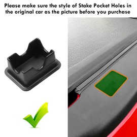 Moonlinks Ram 1500 Stake Pocket Covers, Rear Truck Bed Rail Stake Pocket Cover Compatible with Dodge Ram 2019-2024 2025 2026(Set of 2)