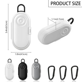 3 pcs Earplug Cases, VEINARDYL Mini Portable Earbud Case, Versatile Compartment Ear Plug Plastic Storage Holder Earplug Organizer Box for Camping Hiking - Black Hook