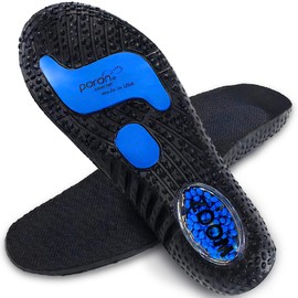 MY MiYAVi Insole, ZOOM Air Cushion, Poron Material, Shock Absorption, Heel Cup, Unisex, Lightweight, Absorbent, Quick Drying, Antibacterial, Odor Resistant, Breathable, Athletic Shoes, Business Shoes, Adjustable Size (22.5 - 24.0, Black)