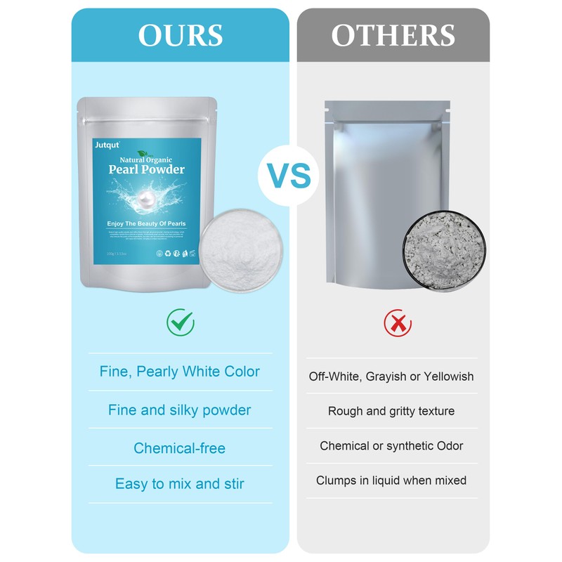 2PCS Freshwater Pearl Powder Organic, 100% Natural Pearl Powder, DIY