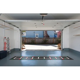 PIG 3-in-1 Exercise Drill Mat | Dot Drills | Speed Agility Training Ladder | Self-Sticking | 3' W x 15' L | Black | PM50820LAN-3X15T-BK