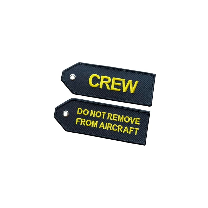 Crew/Do Not Remove from Aircraft Luggage tag | Black/Yellow |