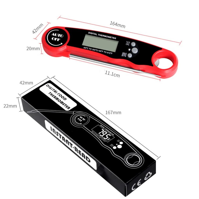 LCD Meat Thermometer Waterproof Digital Instant Read Meat Thermometer for