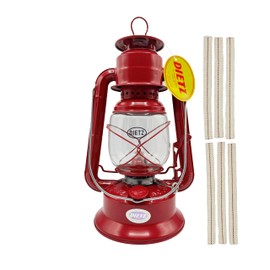 Light of Mine - Dietz #30 Little Wizard Red Oil Lantern with Replacement Wick Strips (Red)