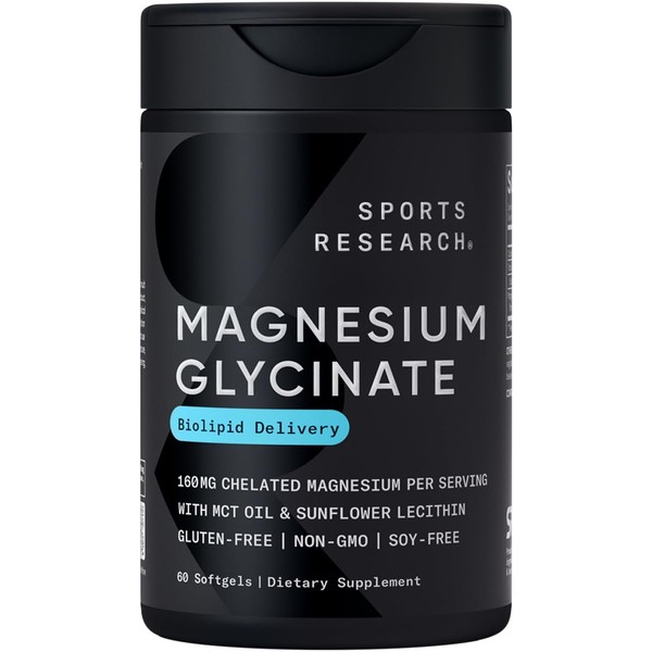 Sports Research® Magnesium Glycinate - Supports Restful Sleep & Enzymatic