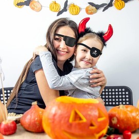 2Pcs 3D Eye Patches for Left and Right Adults Adjustable Eye Adjustable Medical Eyepatch for Lazy Eye Large Black (Left Eye)