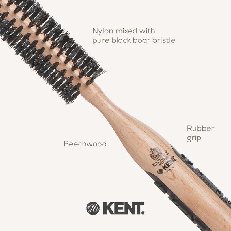 Kent Brushes PF24 Boar Bristle Radial Hairbrush, 30mm Round Barrel