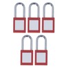 5 Set Lockout Tagout Locks Chrome Plated Nylon Loto Safe