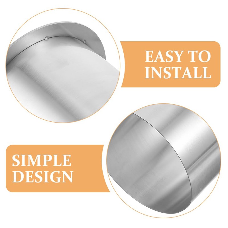 ABOOFAN Drop-in Trash Chute Stainless Steel Round Countertop Trash and