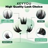Lash Clusters 96 Pcs Cluster Lashes D Curl 12mm KEYYOU