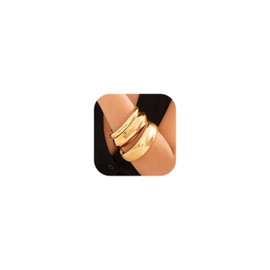 Gold Bracelets for Women Chunky Gold Bangles for Women Gold Cuff Bracelets Set Stackable Adjustable Open Bangle Bracelets Irregular Bracelets Jewelry Gifts