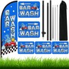 Car Wash Feather Flagpole Kit Include 7 ft Banner Flag