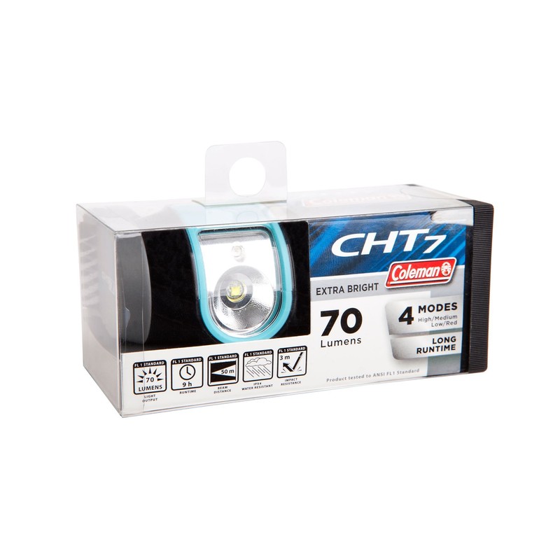 Coleman 2000012775 Headlamp CHT7, Black/Blue